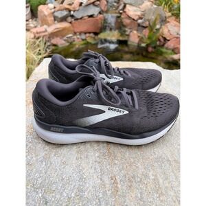 Brooks Ghost 16 Running Shoes Womens 9 Grey White 1204071B090 Neutral Trainer